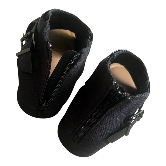 Comfortview summer sandals shoes 7.5 black canvas back zipper strap detail - Picture 6 of 16